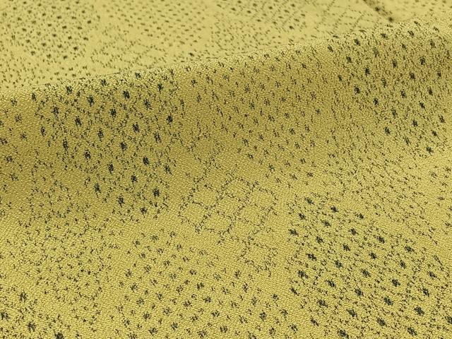 平和屋着物▽本塩沢 単衣 菱文 正絹 逸品 AABC0691jh