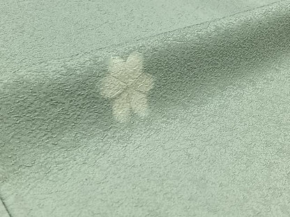 平和屋着物▽上質な小紋 単衣 舞花文 正絹 逸品 AABC0693jh