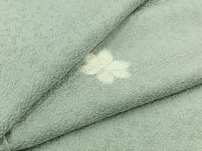 平和屋着物▽上質な小紋 単衣 舞花文 正絹 逸品 AABC0693jh