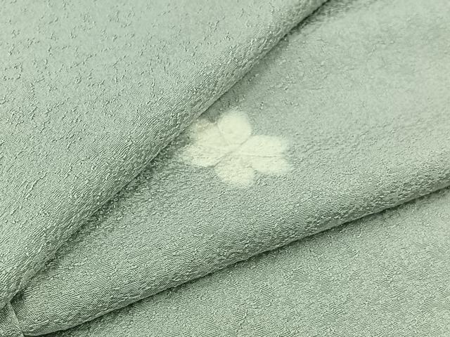 平和屋着物▽上質な小紋 単衣 舞花文 正絹 逸品 AABC0693jh