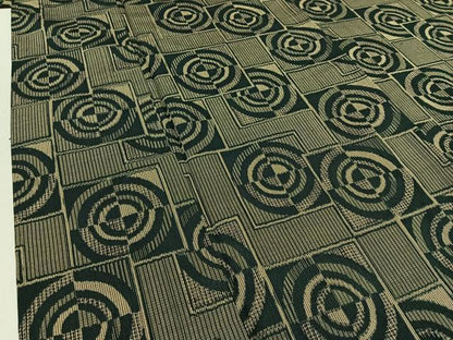 平和屋着物▽上質な紬　単衣　丸文　正絹　逸品　AABC0697jh