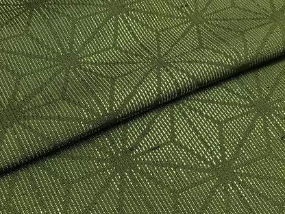 平和屋着物▽上質な紬 単衣 麻の葉文様 正絹 逸品 AABC0702jh