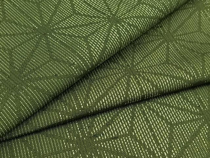 平和屋着物▽上質な紬 単衣 麻の葉文様 正絹 逸品 AABC0702jh