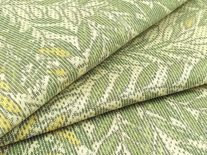 平和屋着物▽上質な紬 単衣 枝葉文 正絹 逸品 AABC0704jh