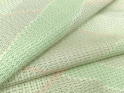 平和屋着物▽上質な紬 単衣 幾何学文様 正絹 逸品 AABC0705jh