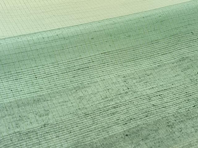 平和屋着物▽上質な紬 単衣 横段文 正絹 逸品 AABC0710jh