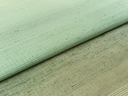 平和屋着物▽上質な紬 単衣 横段文 正絹 逸品 AABC0710jh