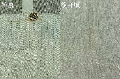 平和屋着物▽訪問着 単衣 生紬 手描き 風景文 正絹 逸品 AABC0711jh