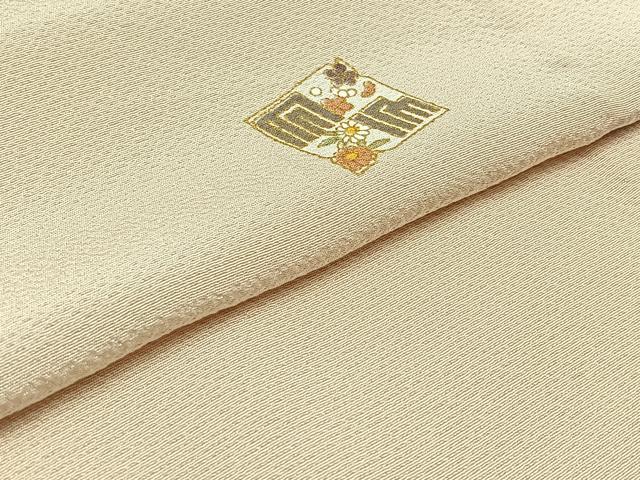 平和屋着物▽上質な小紋 単衣 色紙花文 金彩 正絹 逸品 AABC0715jh