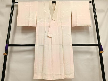平和屋着物■長襦袢　無双仕立て　雪芝地紋　暈し染め　正絹　逸品　AABC0828oa
