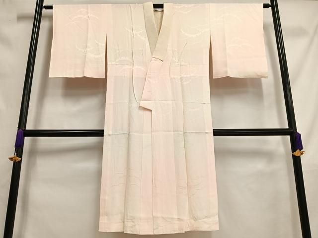 平和屋着物■長襦袢　無双仕立て　雪芝地紋　暈し染め　正絹　逸品　AABC0828oa