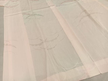 平和屋着物■長襦袢　無双仕立て　雪芝地紋　暈し染め　正絹　逸品　AABC0828oa