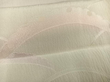 平和屋着物■長襦袢　無双仕立て　雪芝地紋　暈し染め　正絹　逸品　AABC0828oa