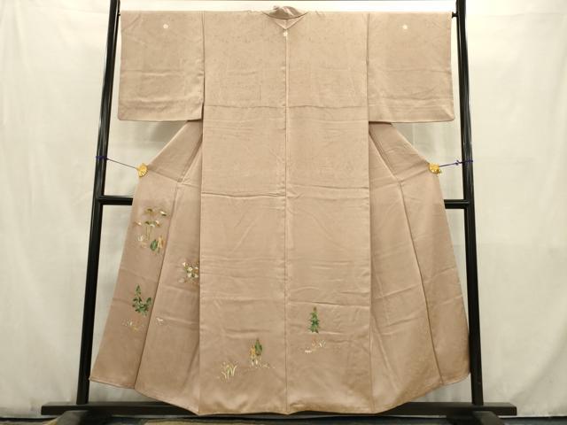 平和屋着物■豪華色留袖　草花文　金糸　正絹　逸品　AABC1112ma