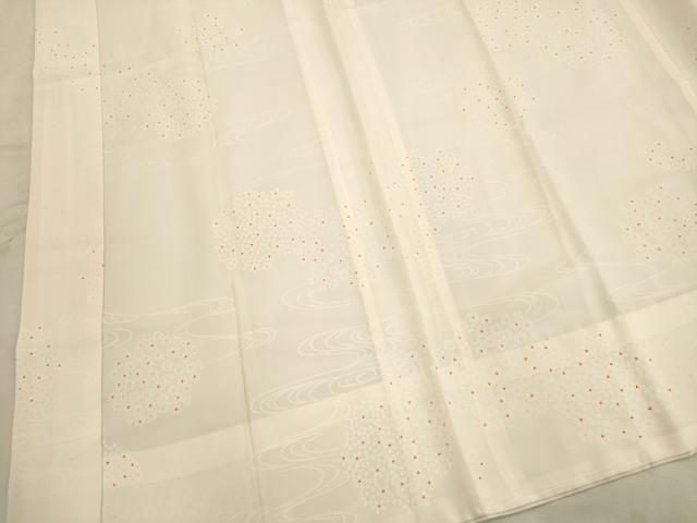 平和屋着物■長襦袢　無双仕立て　流水花文　正絹　逸品　AABC1146ma