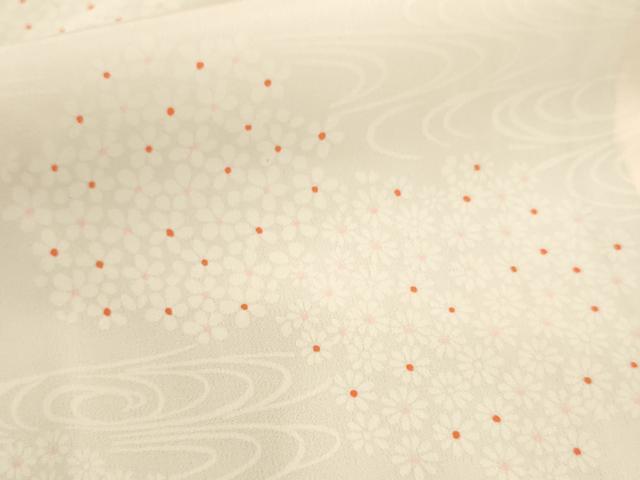 平和屋着物■長襦袢　無双仕立て　流水花文　正絹　逸品　AABC1146ma