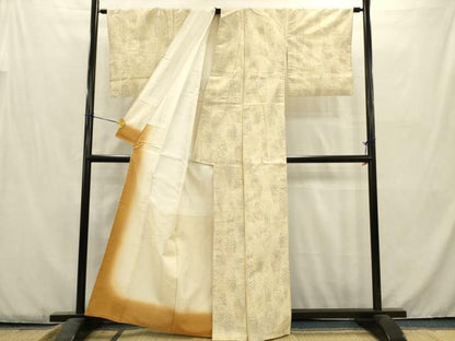平和屋着物■上質な紬　変わり縞　正絹　逸品　AABC1158ma