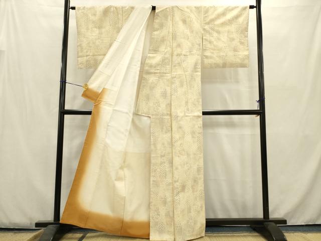 平和屋着物■上質な紬　変わり縞　正絹　逸品　AABC1158ma