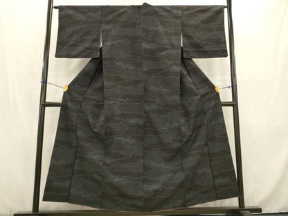 平和屋着物■上質な紬　雲重ね文　正絹　逸品　AABC1160ma