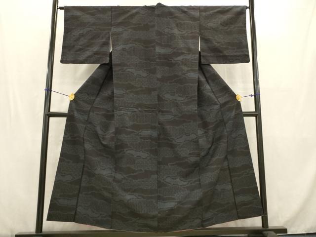平和屋着物■上質な紬　雲重ね文　正絹　逸品　AABC1160ma