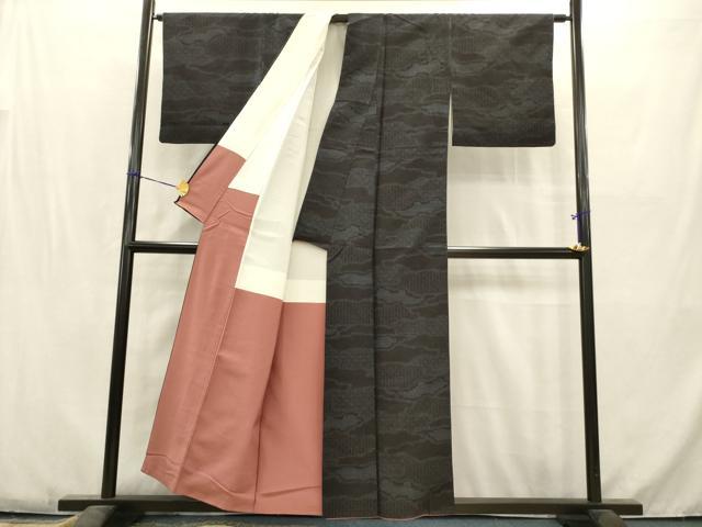 平和屋着物■上質な紬　雲重ね文　正絹　逸品　AABC1160ma