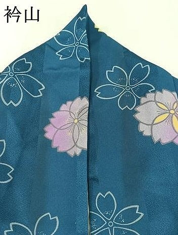 平和屋着物▽小紋　単衣　舞花文　洗える着物　AABC1203jh