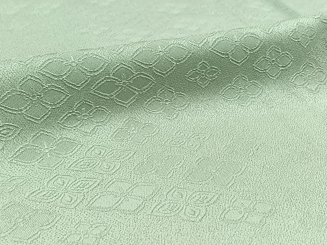 平和屋着物▽上質な色無地 単衣 花菱地紋 柳鼠色 正絹 逸品 AABC1208jh