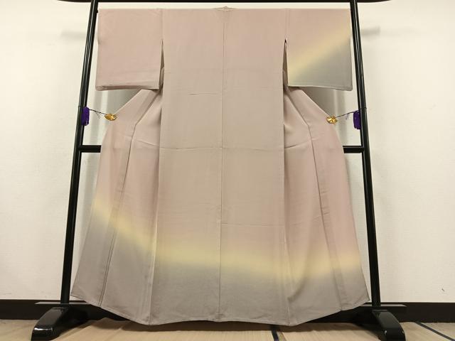 平和屋着物▽訪問着　単衣　霞文　暈し染め　正絹　逸品　AABC1213jh