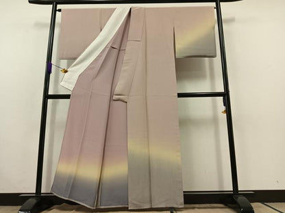 平和屋着物▽訪問着　単衣　霞文　暈し染め　正絹　逸品　AABC1213jh