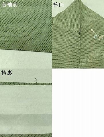 平和屋着物▽本塩沢 訪問着 単衣 枝花文 暈し染め 正絹 逸品 AABC1227jh