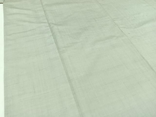 平和屋着物▽上質な紬 単衣 絹鼠色 正絹 逸品 AABC1230jh