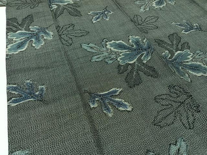 平和屋着物▽上質な紬　単衣　舞花文　正絹　逸品　AABC1233jh
