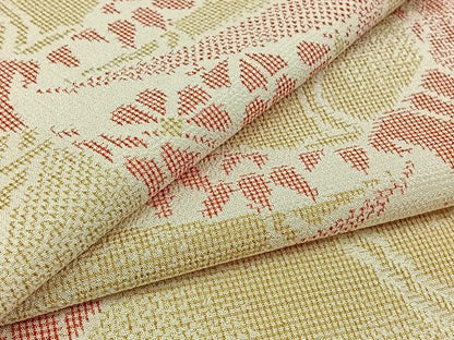 平和屋着物▽本塩沢　単衣　束ね熨斗花文　正絹　逸品　AABC1234jh