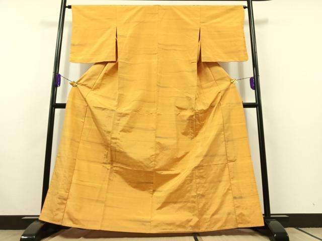 平和屋着物▽上質な紬 単衣 横段文 正絹 逸品 AABC1238jh