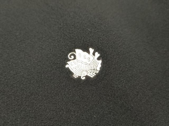 平和屋着物■豪華黒留袖 駒刺繍 花扇文 金彩 正絹 逸品 AABC1353cs