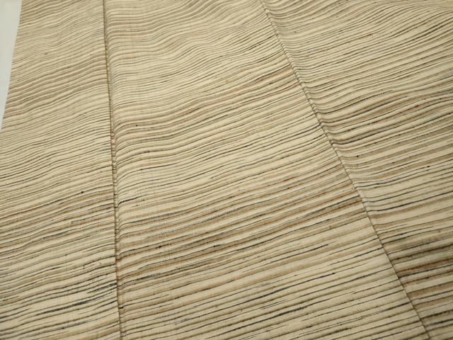 平和屋着物■上質な紬　横段文　正絹　逸品　AABC1372cs