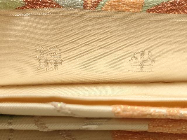 平和屋着物◎六通柄袋帯　花蝶文　金銀糸　正絹　逸品　AABC1579dt