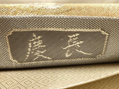 平和屋着物◎九百佐賀錦 六通柄袋帯 花蝶文 慶長 金銀糸 正絹 逸品 AABC1621dt