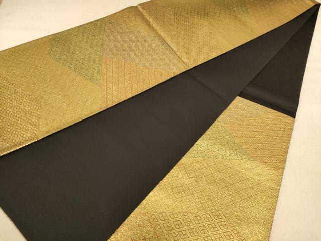 平和屋着物◎六通柄袋帯　吉祥文　金糸　正絹　逸品　AABC1624dt