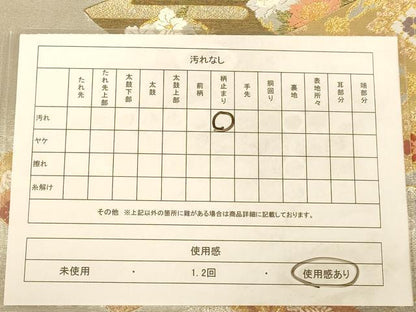 平和屋着物◎六通柄袋帯 唐織 草花文 金銀糸 正絹 逸品 AABC1629dt