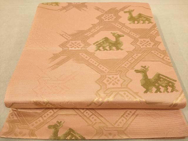 平和屋着物◎六通柄袋帯 名物裂 有栖川 金糸 正絹 逸品 AABC1633dt