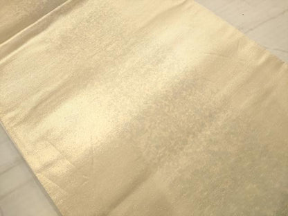 平和屋着物◎六通柄袋帯 霞文 ワンポイント螺鈿 金通し地 正絹 逸品 AABC1635dt