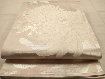 平和屋着物◎六通柄袋帯 唐織 乱菊 銀糸 正絹 逸品 AABC1640dt