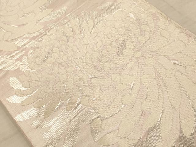 平和屋着物◎六通柄袋帯 唐織 乱菊 銀糸 正絹 逸品 AABC1640dt
