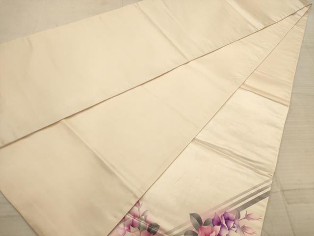 平和屋着物◎太鼓柄袋帯 草花文 正絹 逸品 AABC1641dt