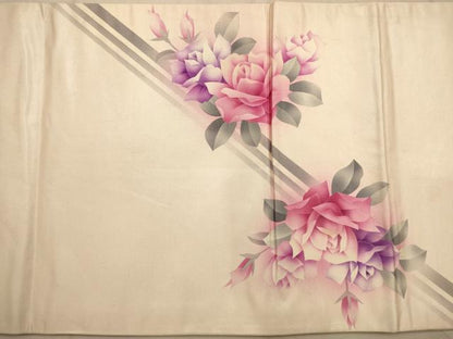 平和屋着物◎太鼓柄袋帯 草花文 正絹 逸品 AABC1641dt
