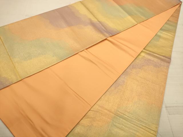 平和屋着物◎全通柄袋帯 霞文 正絹 逸品 AABC1647dt