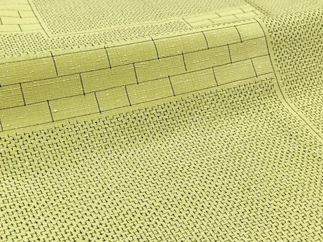 平和屋着物▽上質な紬　単衣　横段文　正絹　逸品　AABC1686jh