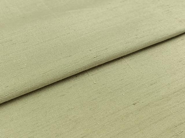 平和屋着物▽男性 紬 単衣 柳鼠色 正絹 逸品 AABC1687jh