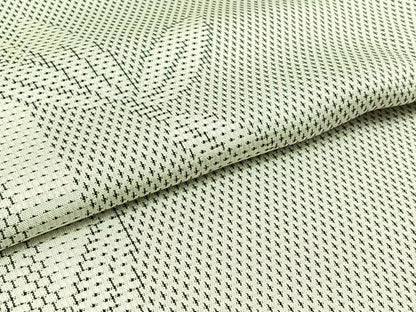平和屋着物▽上質な紬 単衣 100亀甲 笹竹文 正絹 逸品 AABC1690jh